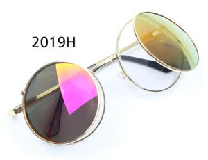 Double Lenses   Metal Frame Women Sunglasses